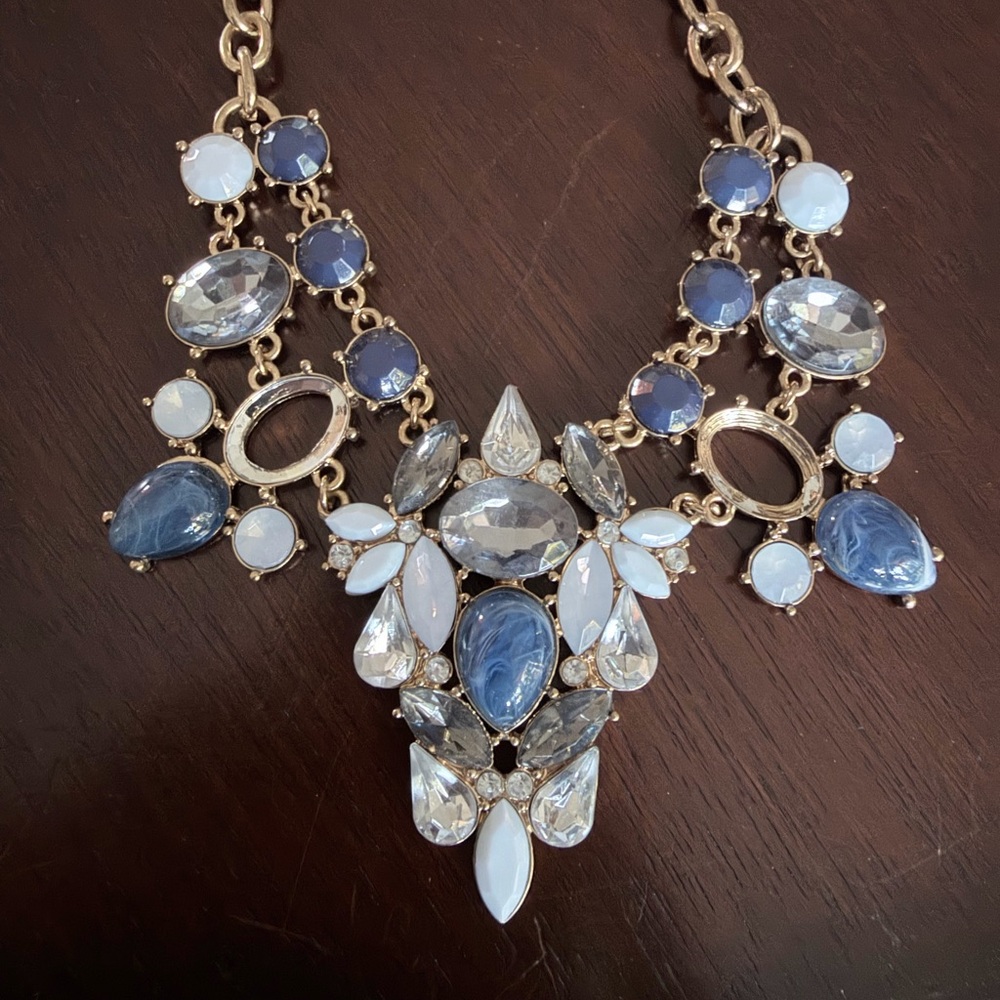 Loft Blue and White Statement Necklace